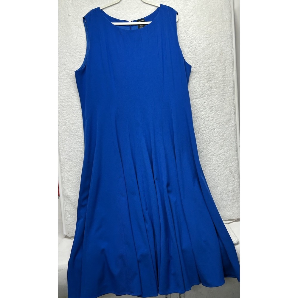 J. Peterman Womens Size 22 Blue Sleeveless A Line Dress (M5)